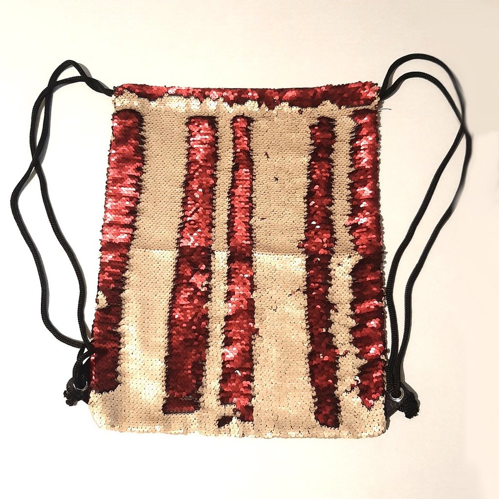 Reversible Sequin Art Drawstring Backpack 16 H By… - image 1